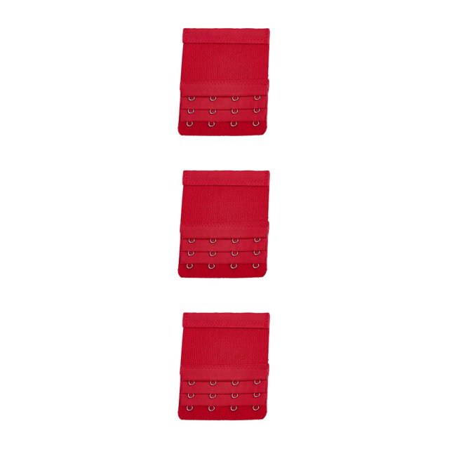 QualitChoice Rallonge de Bretelles de Soutien-Gorge 3 Rangées 4 Crochets Lingerie Extensible Rouge Vin 3Ensemble