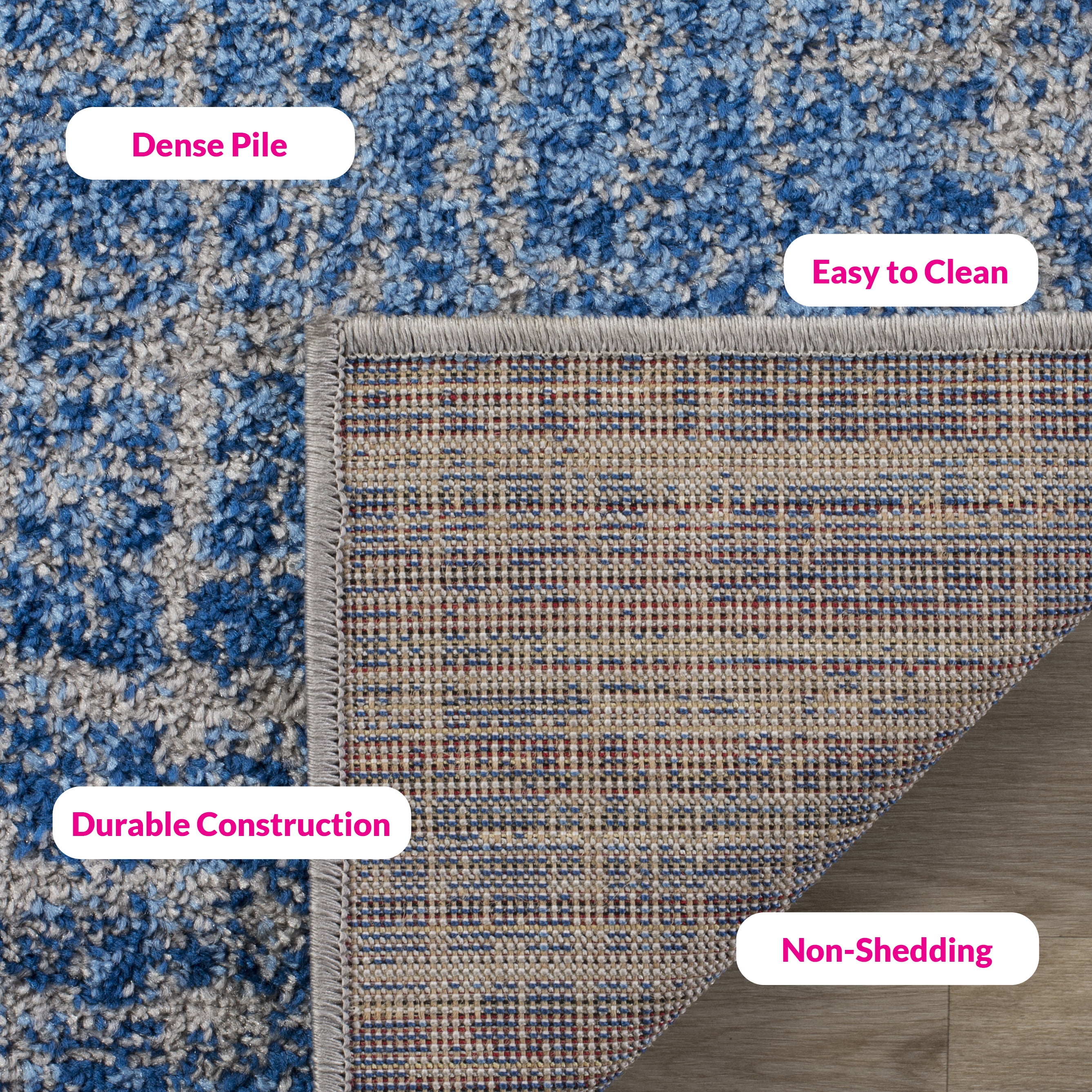 Safavieh Adirondack Kiersten Abstract Runner Rug, Blue/Silver, 2'6" x 10'