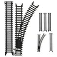 thumbnail image 1 of 1 Juego de accesorios de vías de tren, vía de tren de plástico, modelo de juguete de construcción, vías de ferrocarril para mesa de comedor de árbol de Navidad, 1 of 5