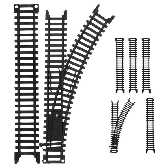 Shisuyan 1 Set Train Tracks Accessories Plastic Train Track Railroad Building Toy Model Railroad Tracks for Christmas Tree Dining Table
