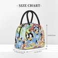 thumbnail image 4 of Lsque Bluey Print Lunch Bag, Insulated Lunch Box, Small Leakproof Cooler Food Lunch Containers Reusable High Capacity Lunch Tote Bags for Work, Travel, Outdoor, 4 of 8