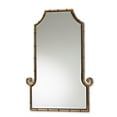 thumbnail image 2 of Baxton Studio Layan Glamourous Hollywood Regency Style Gold Finished Metal Bamboo Inspired Accent Wall Mirror, 2 of 3