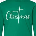 thumbnail image 4 of Inktastic Merry Christmas Cross Holiday Glow Long Sleeve Youth T-Shirt, 4 of 5