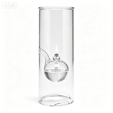 Clear Borosilicate Glass Suspended Oil Lamp, Windproof Hurricane Candle Holder, Vintage Transparent Paraffin Oil Light for Home Decor, Dinner, Emergency Lighting
