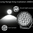 thumbnail image 3 of Faro delantero King Wrangler de 8,5 pulgadas con LED redondo para trabajo de mantenimiento y parachoques delantero, luz de techo modificada para todoterreno, 3 of 6