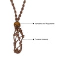 thumbnail image 4 of Uxcell 42mm Necklace Cord Empty Stone Holder Crystal Cage Necklace Holder Adjustable, Brown 6 Pack, 4 of 6