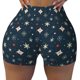 thumbnail image 2 of Balery Christmas Snowflakes1 Pantalones cortos de entrenamiento estampados para mujer, sin costuras, ajustados, para gimnasio, yoga, correr, deportes, ejercicio activo, fitness.-X-Large, 2 of 8