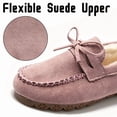 thumbnail image 5 of CHICVOMEY Women's Faux Fur Lined Moccasin Slippers - Warm Suede Indoor&Outdoor House Shoes with Non-Slip Sole for Winter Comfort Moccasin Slippers, 5 of 10