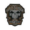 Harley-Davidson Embroidered Dark Skull Emblem, MD 4.75 x 5.375 Inch EM147643, Harley Davidson