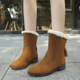 thumbnail image 2 of Womens Winter Snow Boots Mid Calf Faux Fur Lined Insulated Shoes Thick Sole Comfortable Outdoor Boots, 2 of 10