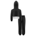 thumbnail image 4 of Haitryli Big Girls Long Sleeve Cropped Hoodie Sleeveless Tank Tops with Sweatpants Set 3 Piece Workout Clothes Set Black 7-8, 4 of 5