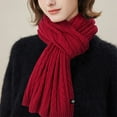 thumbnail image 1 of Jsaierl Womens Winter Thick Cable Knit Wraps Chunky Long Warm Shawls Scarf Solid Color Soft Cold Weather Scarves, 1 of 6