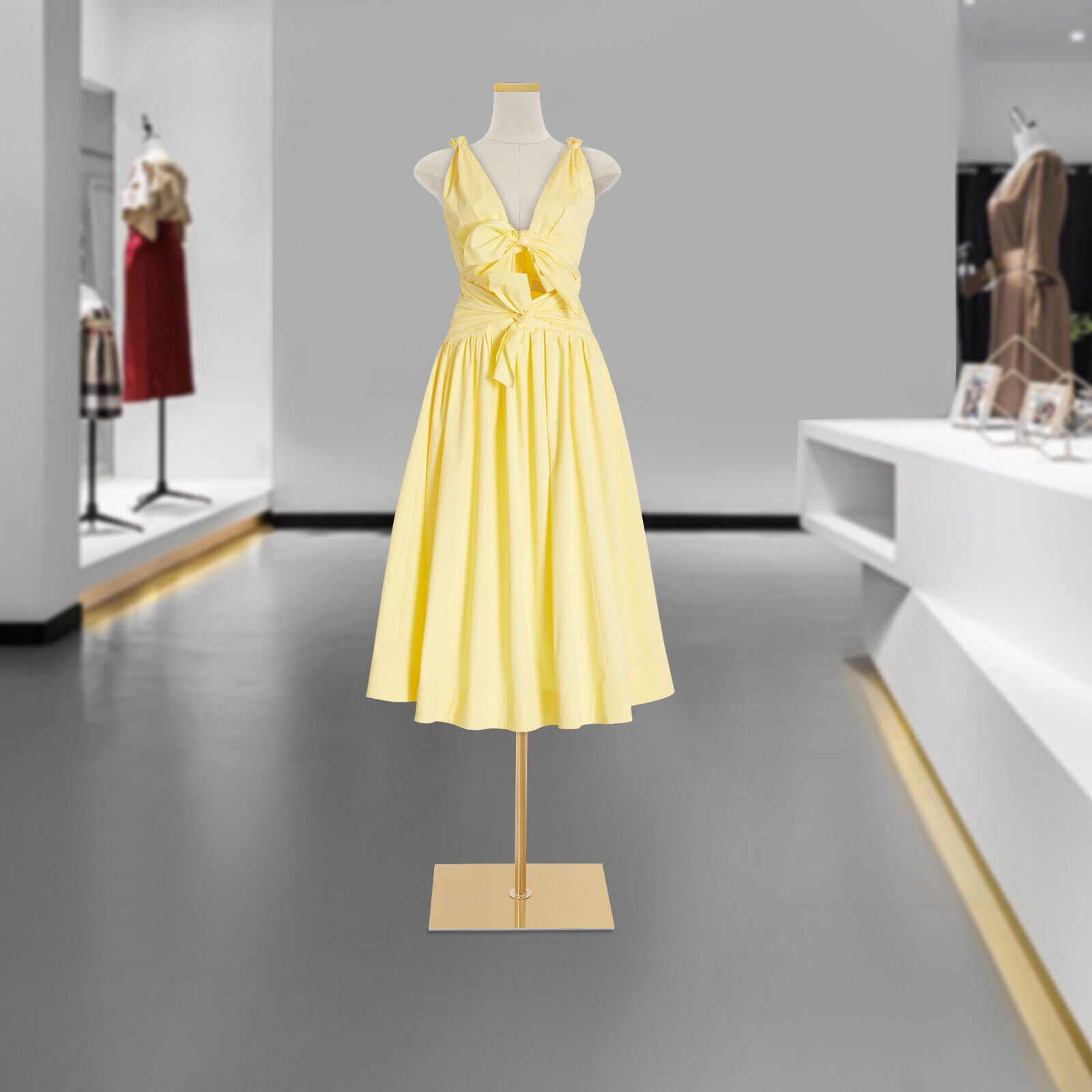 White Adjustable Dress Form Mannequin - 150-210cm Height, 94cm Bust - Professional Display for Boutiques & Tailors
