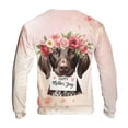 thumbnail image 2 of Happy Mother's Day German Shorthaired Pointer with Flower Crown and Greeting Card All Over Print 3D Sweatshirt Unisex Merch GSP Lover Dog Gift - 13004, 2 of 6