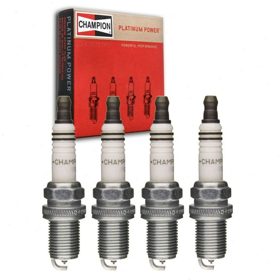 4 pc Champion Platinum Spark Plugs compatible with Honda Civic 1.6L 1.7L 1.8L L4 1998-2011