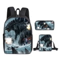 thumbnail image 2 of Movie King of The Monsters Cute Cartoon School Bag Backpack (3 IN 1), 2 of 11