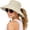 Beige, variant on Sun Hats for Women Wide Brim Bucket Hat Ponytail, Fishing Hat UPF 50+ Packable for Beach Gardening with Fold-Up Brim