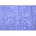 thumbnail image 1 of Ahgly Company Machine Washable Indoor Rectangle Persian Blue Traditional Area Rugs, 3' x 5', 1 of 4