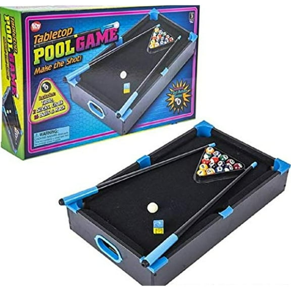 20.5"x12.5" NEON WOODEN TABLETOP POOL GAME