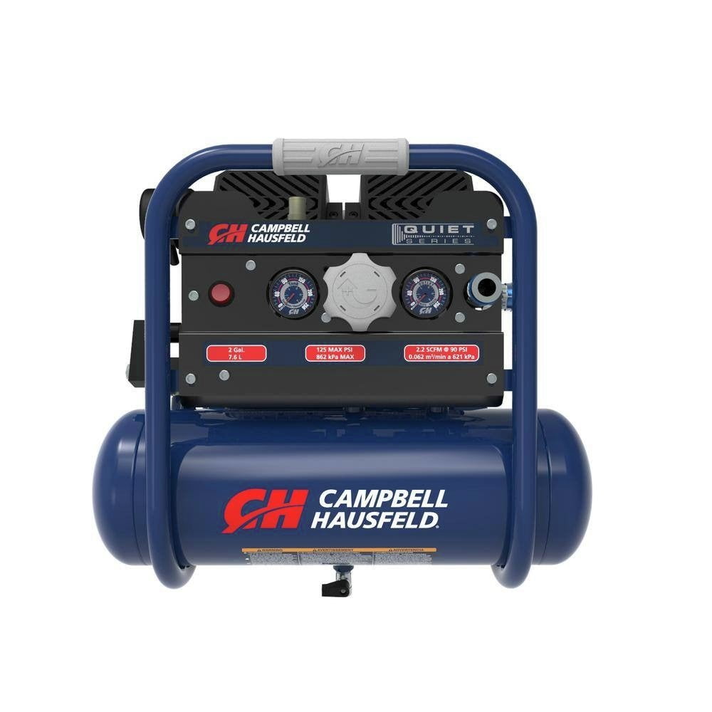 2 HP 2 Gallon 125 PSI Single Stage Electric Quiet Oil-Free Portable Air Compressor