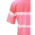 thumbnail image 2 of Tunic Tops for Women Summer Tie Dye Blouses Striped Button Up T-shirt Short Sleeve Basic Tee, 2 of 6