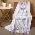 thumbnail image 2 of Gifts for Mom Blanket, Christmas Birthday Gifts for Mom, Birthday Gifts for Mom, Blanket Gifts for Mom from Daughter Son, Soft Flannel Purple Throw Blanket for Mom 60" x 50", 2 of 9