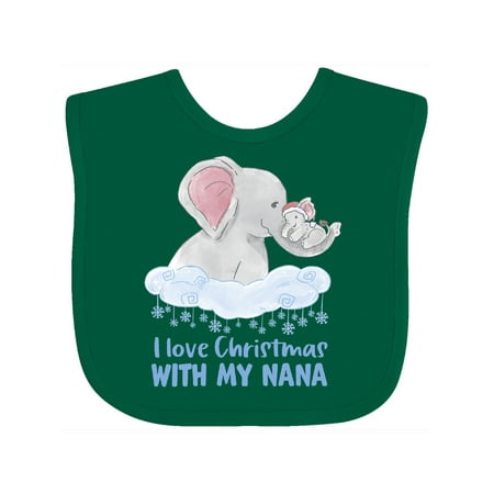 

Inktastic I Love Christmas with My Nana Gift Baby Boy or Baby Girl Bib