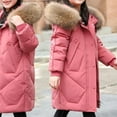 thumbnail image 6 of ZACPNCV Girls Winter Long Puffer Lightweight Coat Thick Padded Soft Fleece Jacket with Hooded Casual Coat/Jacket Pink, 6 of 9