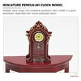 thumbnail image 3 of Soimiss Pendulum Clock Brown Wood Vintage Style Decoration 1Set for Miniature Scenes, 3 of 8