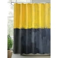 thumbnail image 2 of Yellow Black Shower Curtain Set ，Waterproof Fabric Shower Curtains Abstract Modern Shower Curtains for Bathroom,Bathroom Decor 54x"78", 2 of 6