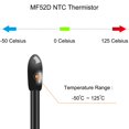 thumbnail image 4 of THONZER NTC Resistors Thermistor, 10 PCS 10K Ohm 100K Ohm MF52D 3435 3950 Temperture Sensor 1% Accuracy Value High Sensitivity for Temperature Measurement, 4 of 8