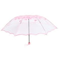 thumbnail image 1 of Shisuyan Creative Transparent Umbrellas Floral Decor Sun Protection Raining Umbrella, 1 of 9