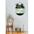 thumbnail image 5 of Welcome Front Door Sign Funny Wreaths Hanging Wooden Plaque Decoration Round Rustic Wood Farmhouse Porch Decor for Home Front Door Decor, 12 x 12 Inch, 5 of 5