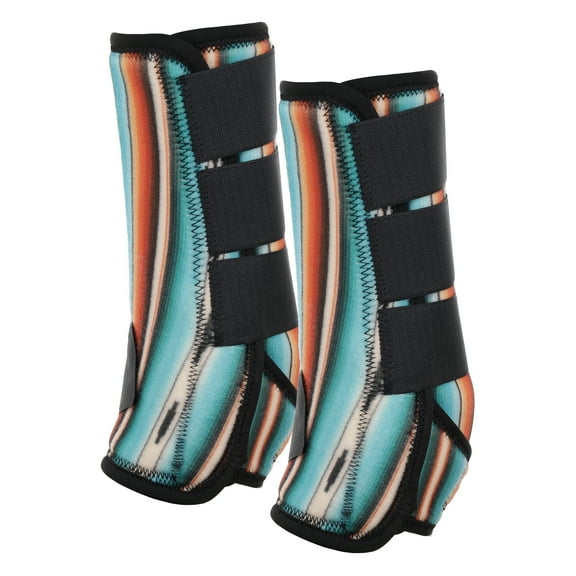 Showman Teal Serape Elite Equine Sports Medicine Boots (Small)