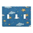 thumbnail image 2 of 2 Gang Light Switch Cover Plate Cloud and Star Wall Plate Decorate Electrical Outlet Cover Plates 4.56”x4.48”, 2 of 8