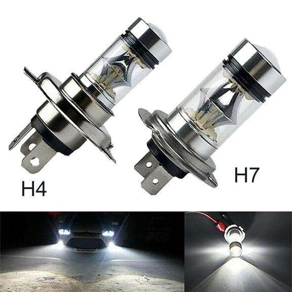 H4/H7 LED Driving Fog Light Bulb, 100W Super Bright 20SMD LED Car Daytime Running Driving Fog Light Lamp, 1 PC