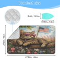thumbnail image 2 of Wobogo American Flag Flower Cat Ironing Mat Blanket Quilted Washer Dryer Heat Resistant Pad Foldable for Easy Storage, 2 of 6