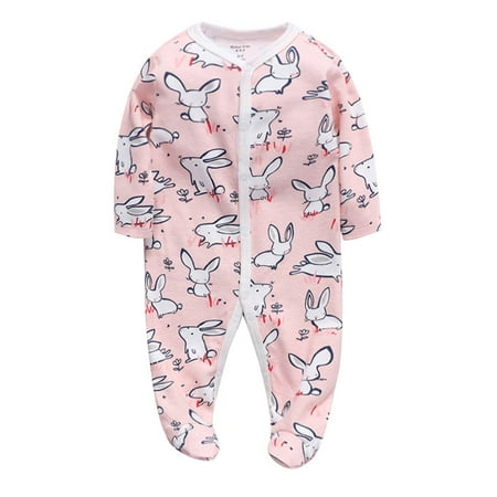 

BSDHBS Boys Romper Baby Girls Boys Soft Cute Cartoon Footies Romper Jumpsuit Outfits