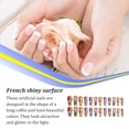 thumbnail image 3 of Length Coffin Fake Nail Scratch Resistant Press-on Fingernails Removable Trimble Nail Tip Adjustable Manicure Stickers Girls Type 28, 3 of 6