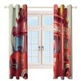 thumbnail image 3 of Fire Engine Car Truck Window Curtain Panels Grommet Blackout Curtains Blackout Curtains for Living Room, 3 of 7