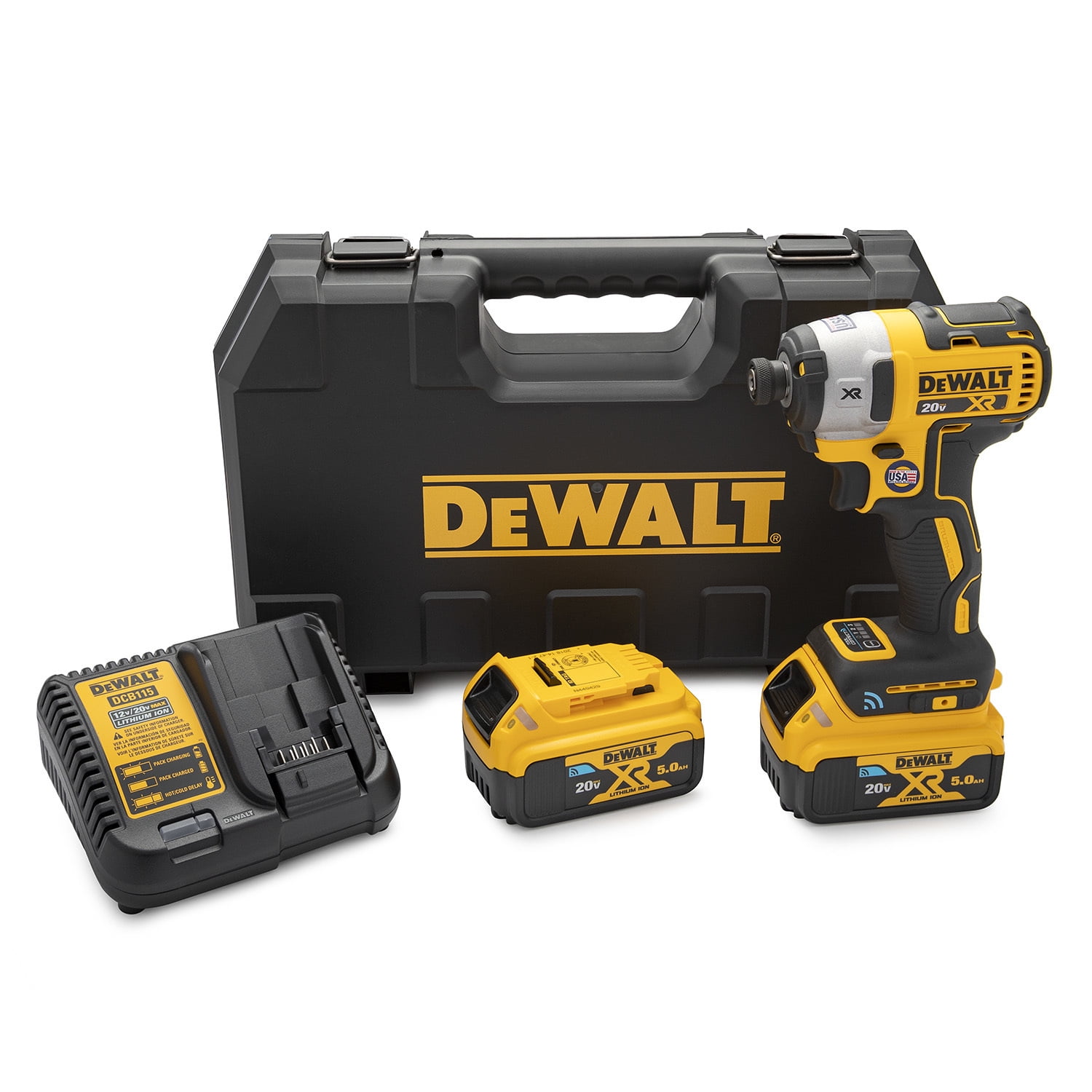 DEWALT DCF888P2BT 20V MAX XR Brushless Tool Connect Impact Driver Kit