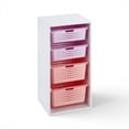 thumbnail image 2 of Mainstays Kids Sliding Bin Organizer with 4 Storage Bins, Pink, 2 of 7