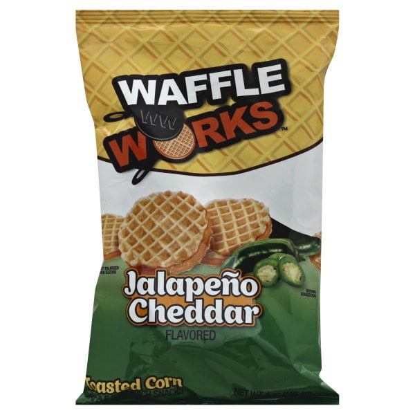 Waffle Works Jalapeno Cheddar Toasted Corn Waffle Sandwich Snacks, 4 Oz