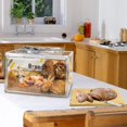 thumbnail image 6 of 2PCS Large Bread Box for Countertop, Stackable Double Layer Storage Container, Clear Boxes for Kitchen Counter, Bread Keeper for Homemade Bread, Bagel, Muffins, Rolls, 6 of 12