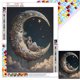 thumbnail image 1 of Pintura de diamante 5D DIY, cuentas cuadradas completas, Kit de chica en la luna, decoración del hogar, 30x40cm, 1 of 9