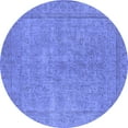 thumbnail image 1 of Ahgly Company Indoor Round Oriental Blue Industrial Area Rugs, 3' Round, 1 of 4