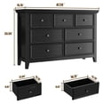thumbnail image 2 of HeSLehs Black Dresser, Modern Dresser for Bedroom, 7 Chest Drawer Nightstand, Large Capacity Wood Cabinet for Bedroom, Living Room, Closets, Hallway, 2 of 6