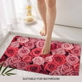 thumbnail image 3 of Pink Red Floral Valentines Door Mat&nbsp;Indoor Outdoor Entrance, Non Slip Small Rug for Kitchen Bathroom Entryway Rug, Spring Floral Botanical Washable Doormat Floor Mat 18x30 Inch, 3 of 8