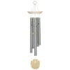 Woodstock Wind Chimes Signature Collection, Woodstock Seashore Chime, Sand Dollar 24'' Silver Wind Chime SSA