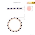 thumbnail image 5 of ANGARA Lab Grown Shared Prong Blue Sapphire & Lab Diamond Eternity Ring for Women in 14K Rose Gold (Size-2mm) | September Birthstone, Anniversary Jewelry Gift for Women | Lab-Grown Blue Sapphire Ring, 5 of 8